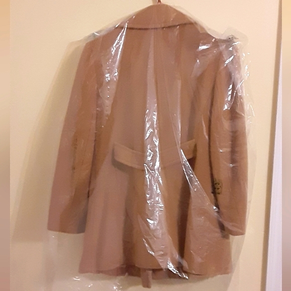 Women's Wool New England Machintosh Beige Peacoat (L) - Picture 3 of 16